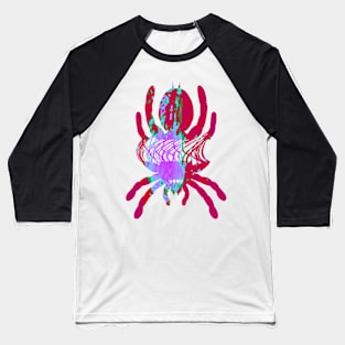 Tarantula Silhouette V43 (Tie Dye) Baseball T-Shirt